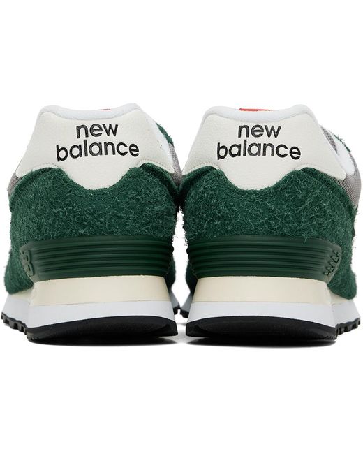 New Balance Green & Gray 574 Sneakers for men