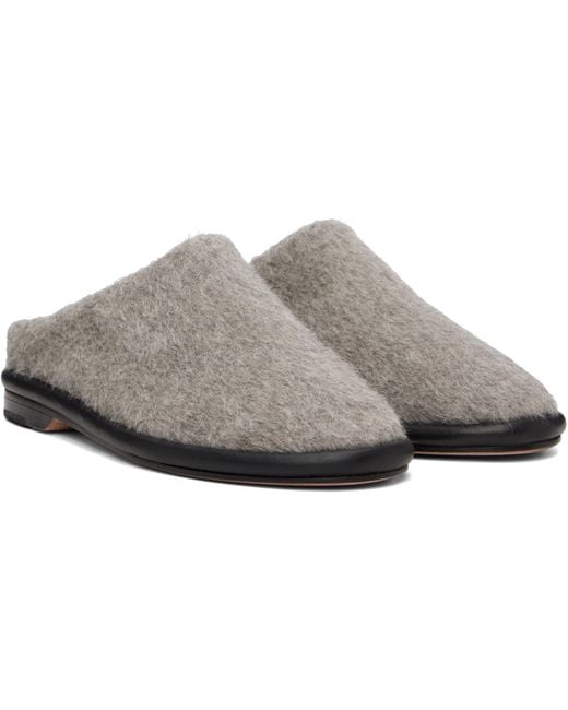 Lauren Manoogian Black Ssense Exclusive Brushed Mule Loafers