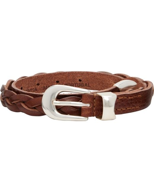 Our Legacy Black 2Cm Braided Belt for men