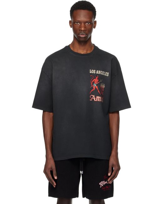 T-Shirt Sinners Noirs À Ornements Facettés Amiri pour homme en coloris Black