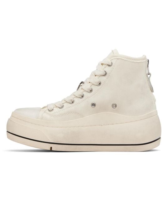 R13 White Off- Kurt High Top Sneakers
