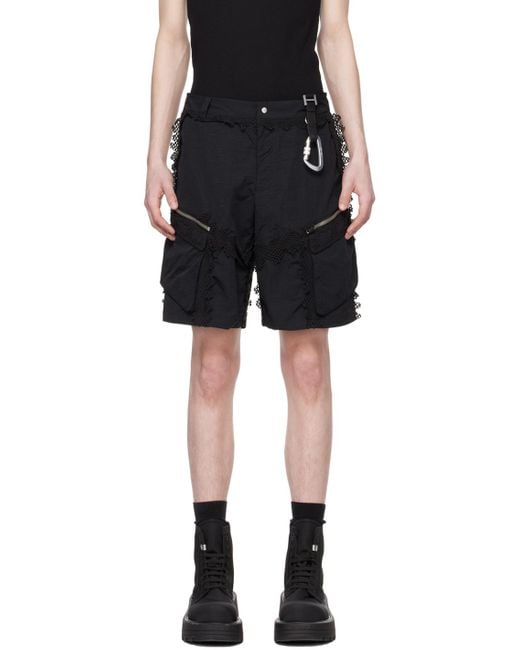 HELIOT EMIL Black Spherical Shorts for men