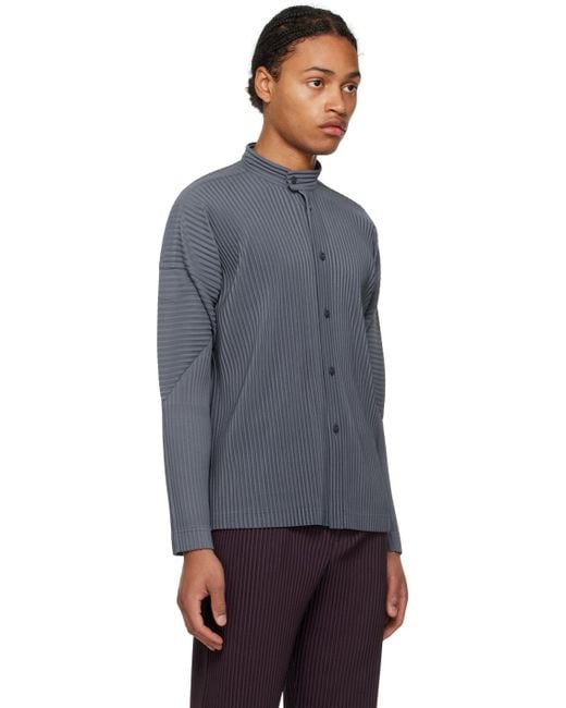 Homme Plissé Issey Miyake Black Homme Plissé Issey Miyake Gray Monthly Color October Shirt for men