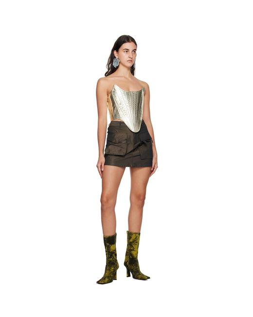 Marques'Almeida Black Marques Almeida Patch Pocket Miniskirt
