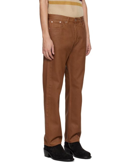 Dries Van Noten Brown Button-fly Jeans for men