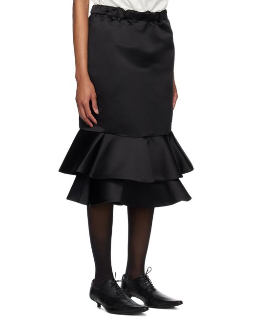 Comme des Garçons Black Peplum Midi Skirt