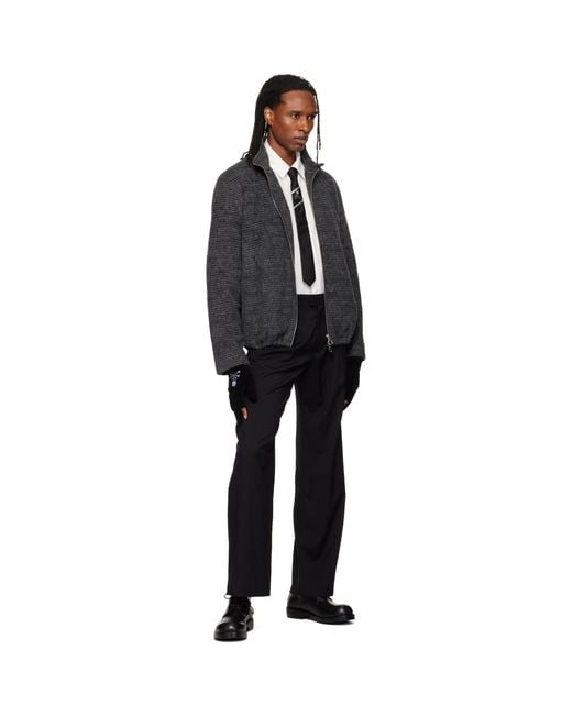 MASTERMIND WORLD Black Open Fingered Gloves for men