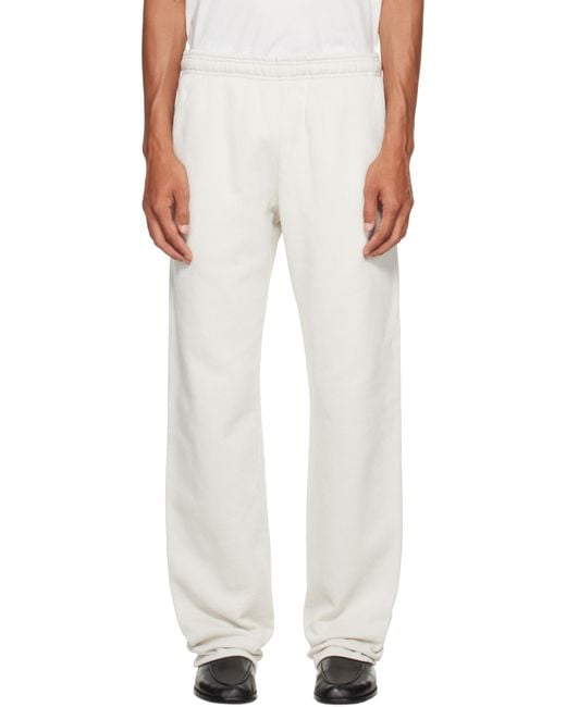 Entire studios White Off- Straight Leg Sweatpants for men