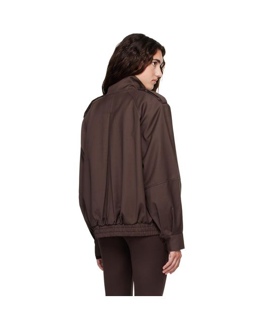 Frankie Shop Brown Kelly Padded Bomber Jacket