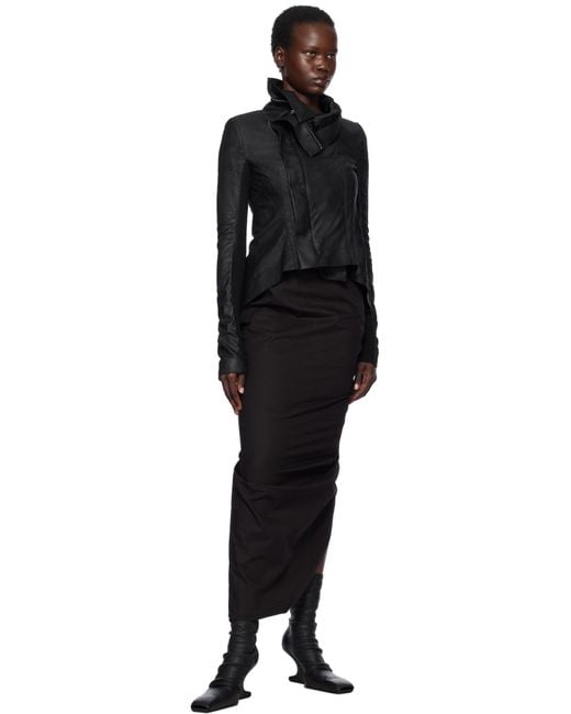 【送料&関税込】Rick Owens Hollywood Naska Biker Rick Owens Hollywood Naska Biker Leather Jacket in Black