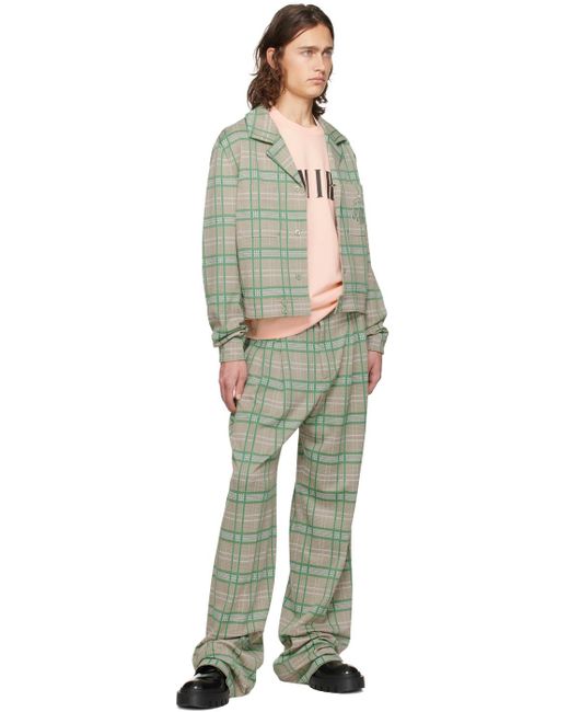 Pantalon vert à plis Amiri pour homme en coloris Green