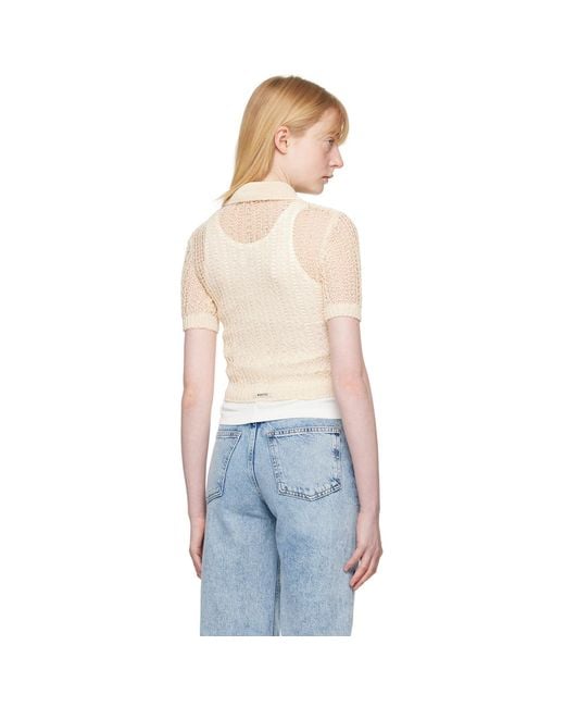 RECTO. Blue Net Crop Polo