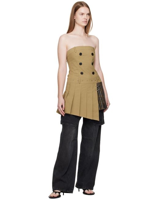 ANDERSSON BELL Black Double Pleats Trench Minidress