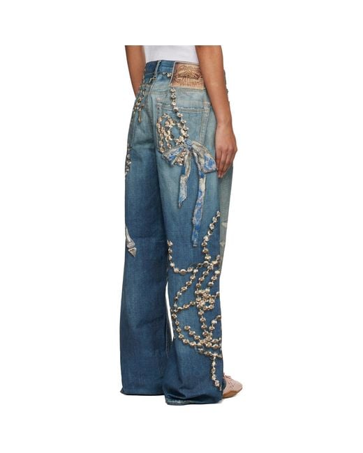 Acne Blue Trompe-L'Oeil 1981 Jeans