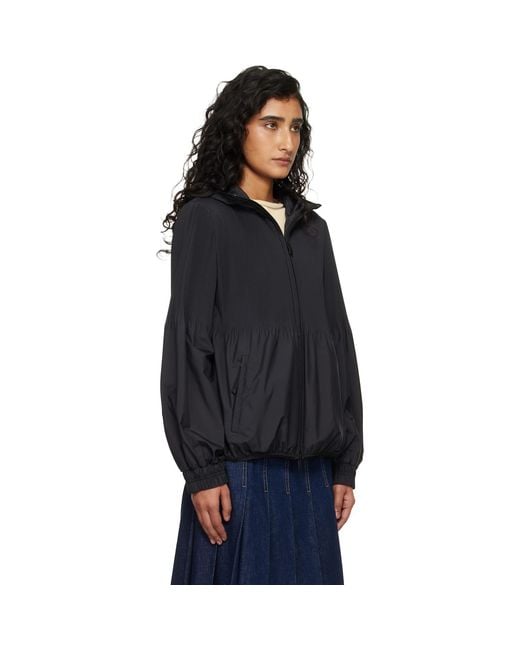 Moncler Blue Anemone Pleated Hooded Jacket