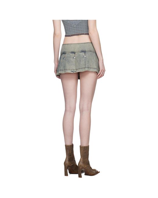 KNWLS Black Pleated Miniskirt