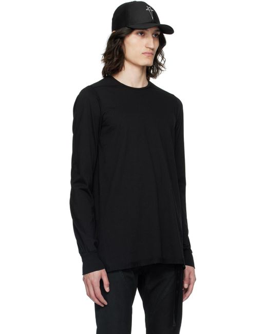 T-shirt à manches longues noir à couture horizontale aux épaules Rick Owens pour homme en coloris Black