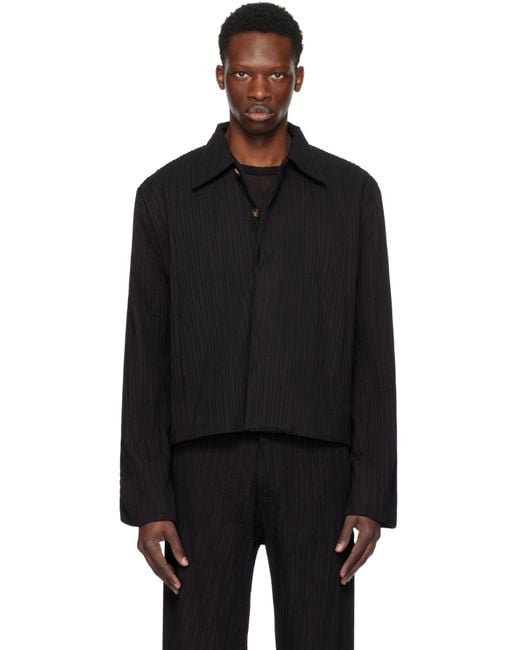 Tondolo Black Gilled Jacket for men