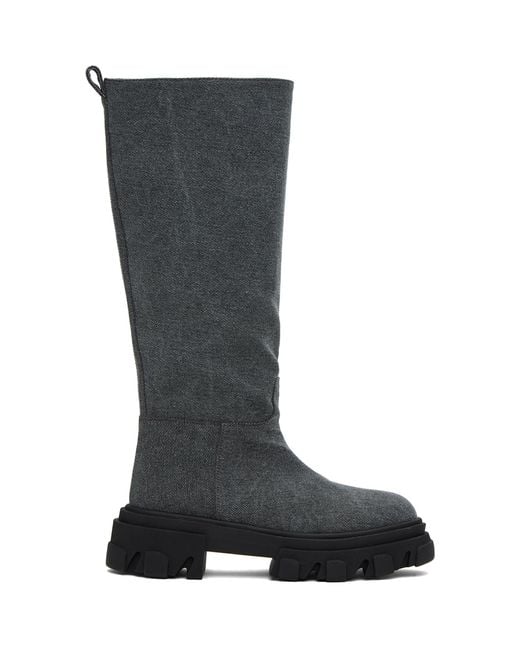 Gia Borghini Black Giaborghini Blue Perni 07 Denim Boots