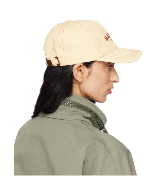 Balmain Green Cotton Paris' Embroidery Cap