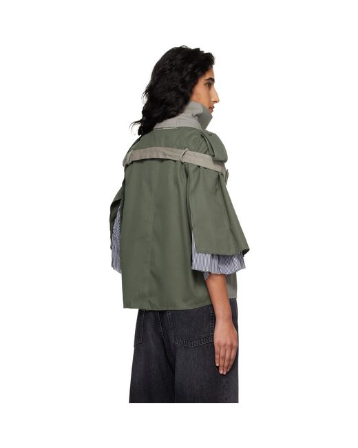 OTTOLINGER Gray Khaki Chopped Trench Jacket