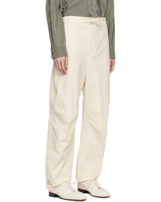 Lemaire Natural Off- Maxi Trousers for men