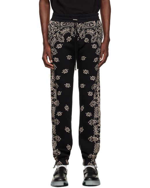 Amiri Bandana Bleach Sweatpants in Black for Men Lyst