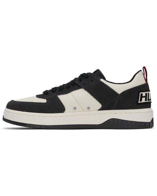 HUGO Off-white & Black Low-top Sneakers for men
