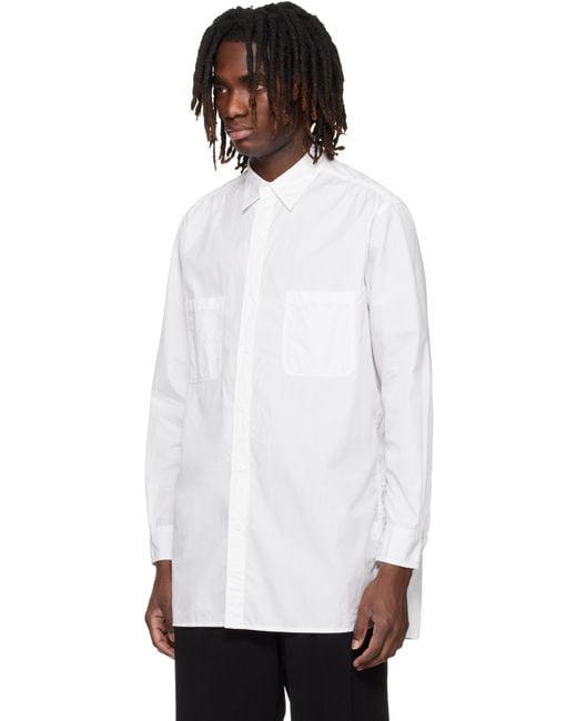 Yohji Yamamoto Black Big Standard Chain Stitch Shirt for men
