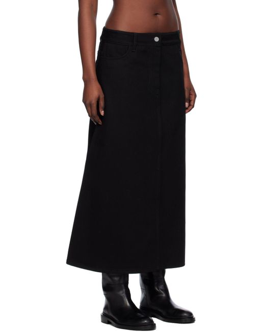 Studio Nicholson Black A-line Denim Maxi Skirt