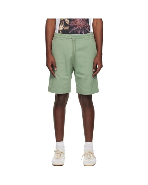 Dries Van Noten Green Drawstring Shorts for men