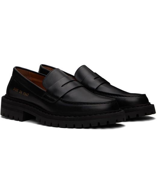 Common Projects Black Chunk Sole Loafers for men