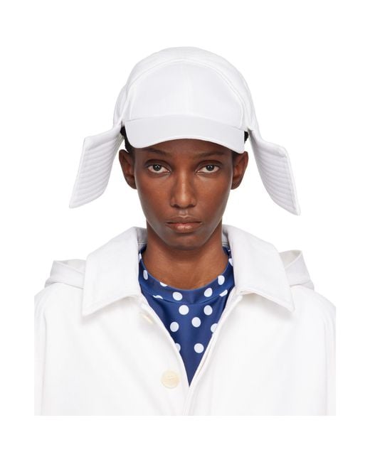 Jean Paul Gaultier White 'The Sailor Bucket' Cap