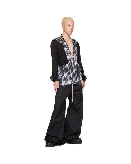 Rick Owens Black Tower Larry Fogpocket Shirt for men
