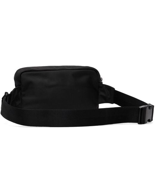 HUGO Black Canvas Belt Bag for men