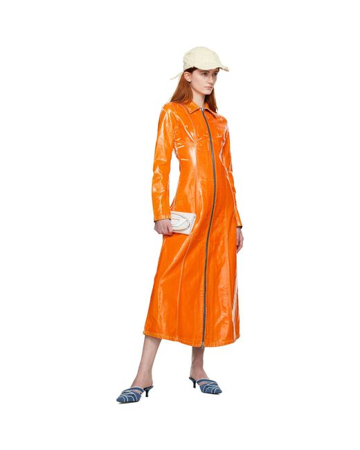 DIESEL Orange De-luis-fsc Denim Maxi Dress