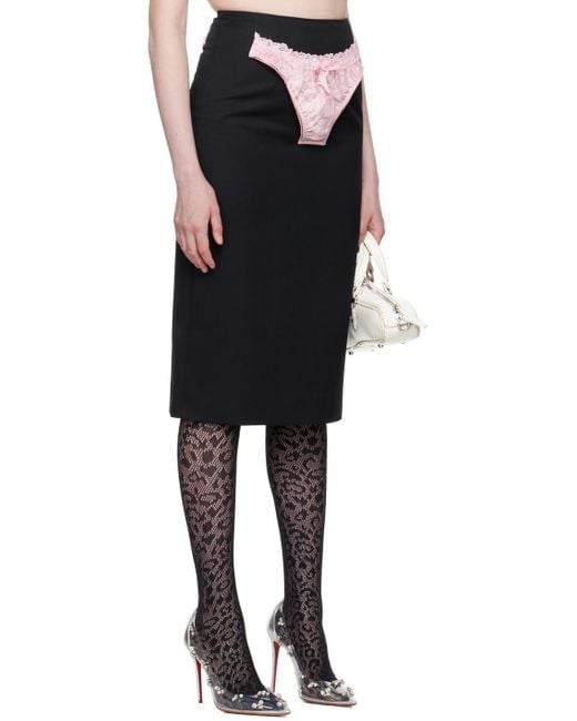 VAQUERA Black Panty Midi Skirt