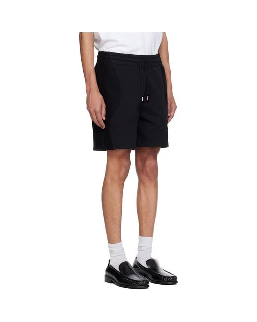 Casablanca Black Squash Logo Flock Print Sweat Shorts for men