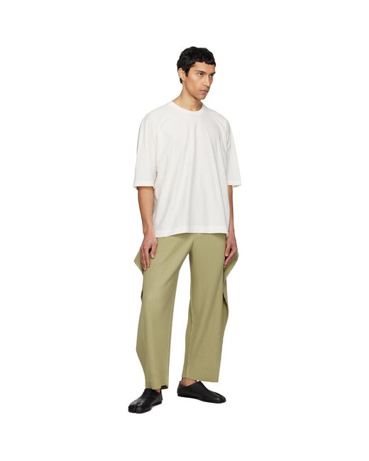 Homme Plissé Issey Miyake White Release-T Basic T-Shirt for men