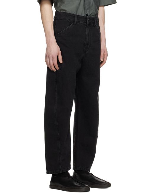 Lemaire Black Twisted Jeans for men