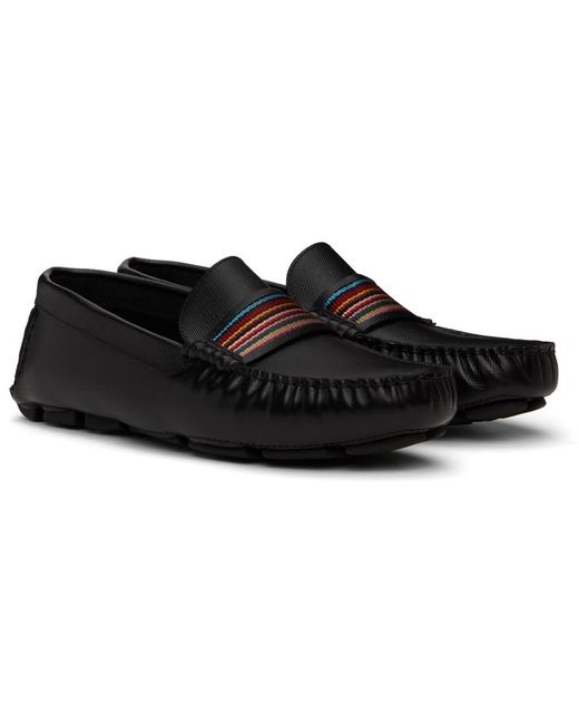 Paul Smith Black Colima Leather Loafers for men
