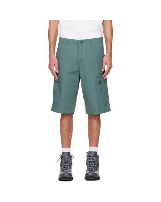 Carhartt Green Regular Cargo Shorts for men