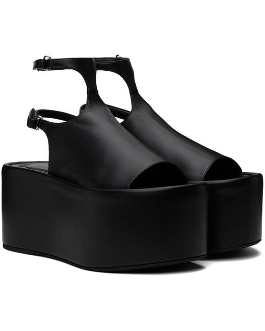 Sportmax Black Platform Sandals