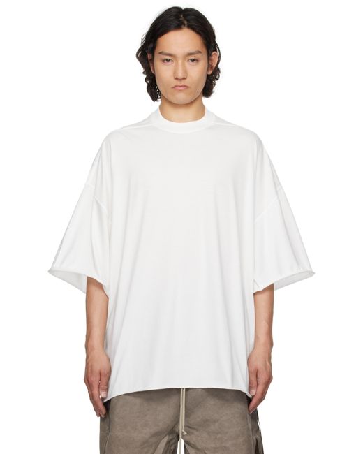 メンズ Rick Owens オフホワイト Hollywood Tommy Tシャツ White