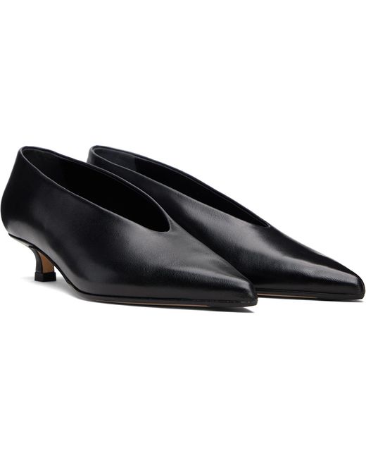 Aeyde Black Clara Pointed-Toe Heels