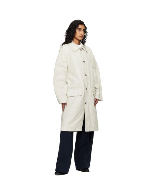A.P.C. Black Off- Coated Canvas Coat