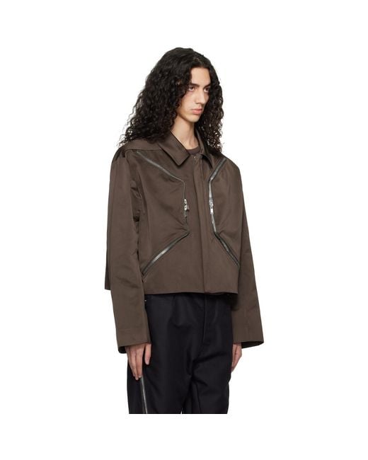 Rick Owens Brown Temple Heizer Mac Jacket for men