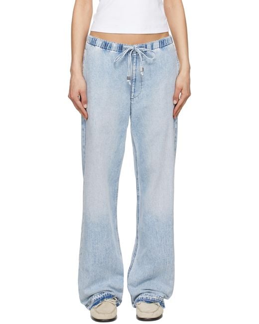 【関税込み】rag & bone ブルー Logan ワイドレッグジーンズ Logan Wide-Leg Jean - Annalise | rag & bone