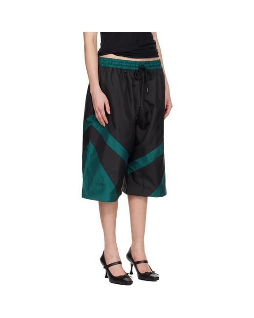 VAQUERA Black Windbreaker Shorts
