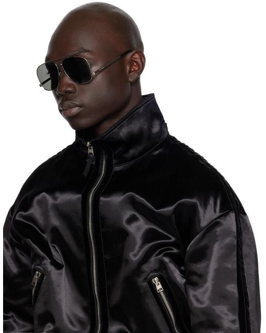 Saint Laurent Black Silver Sl 653 Leon Sunglasses for men